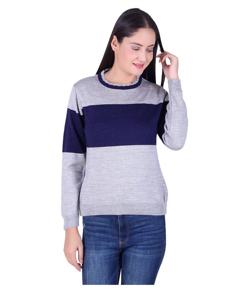 Ogarti Acrylic Grey Pullovers