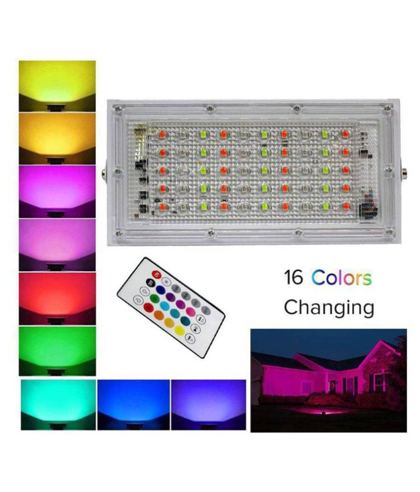     			SYNN POWER 50 Watts IP 66 Flood Light RGB - Pack of 1