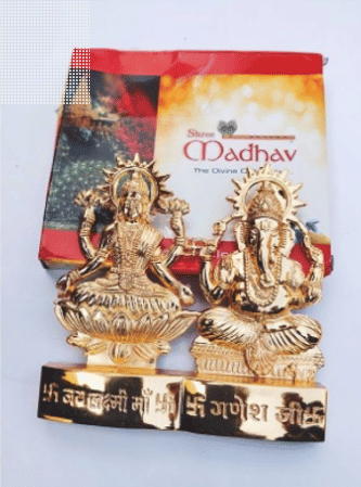     			A1 laxmi ganesh Laxmi Ganesh Brass Idol