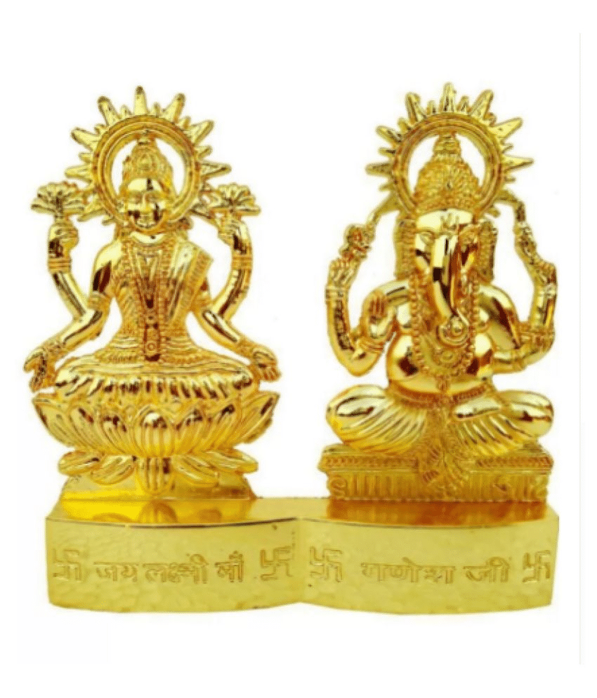     			A1 laxmi ganesh Laxmi Ganesh Brass Idol