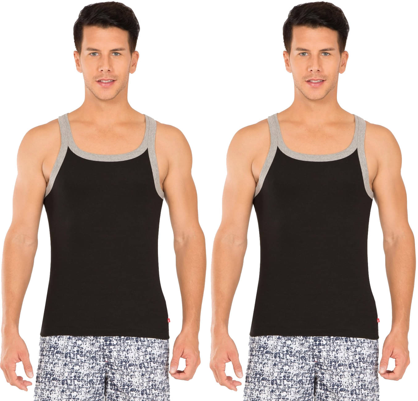 Jockey Black Sleeveless Vests Pack of 2 Jockey Black Sleeveless Vests Pack of 2