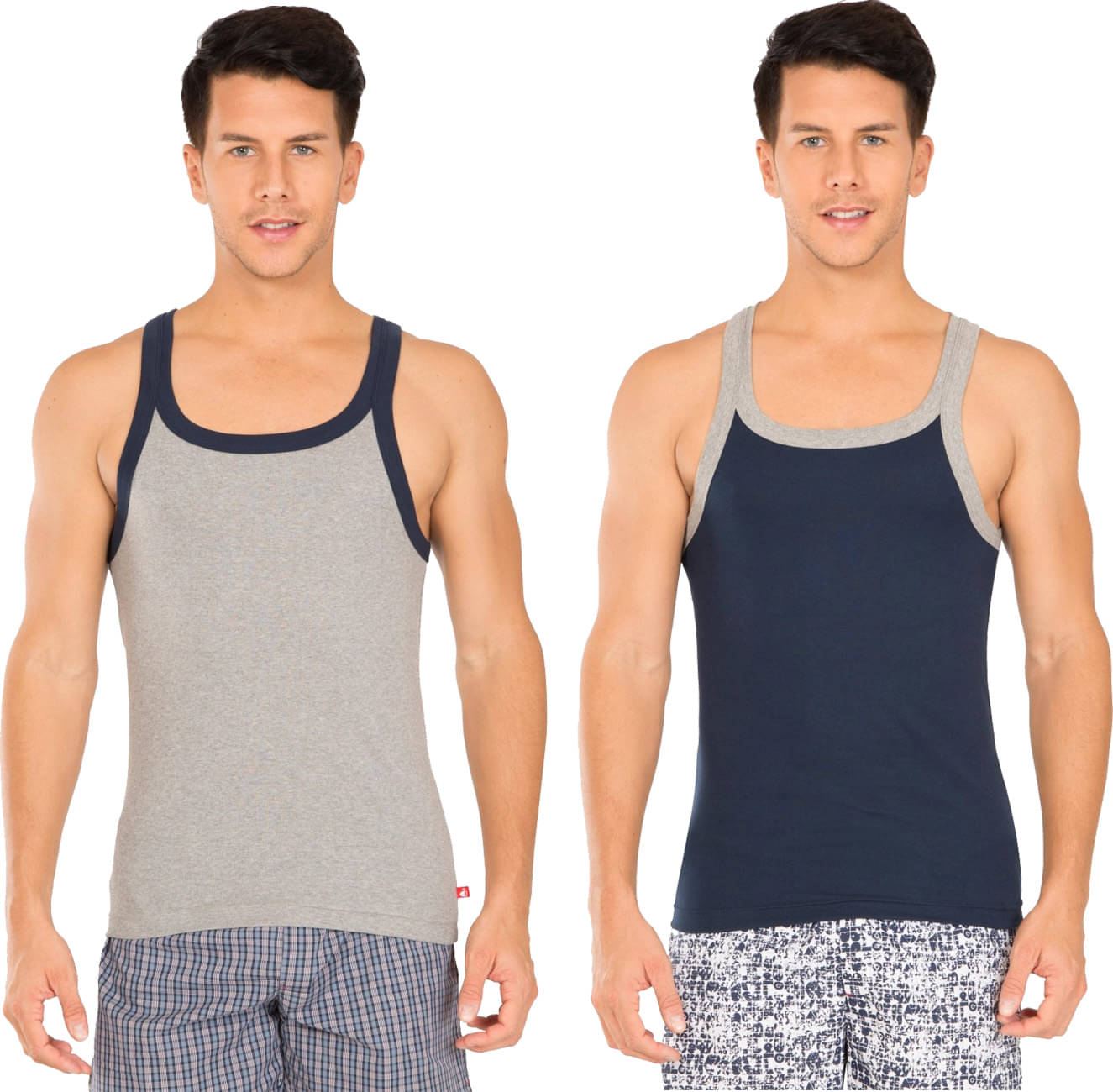 Jockey Multi Sleeveless Vests Pack of 2 Jockey Multi Sleeveless Vests Pack of 2