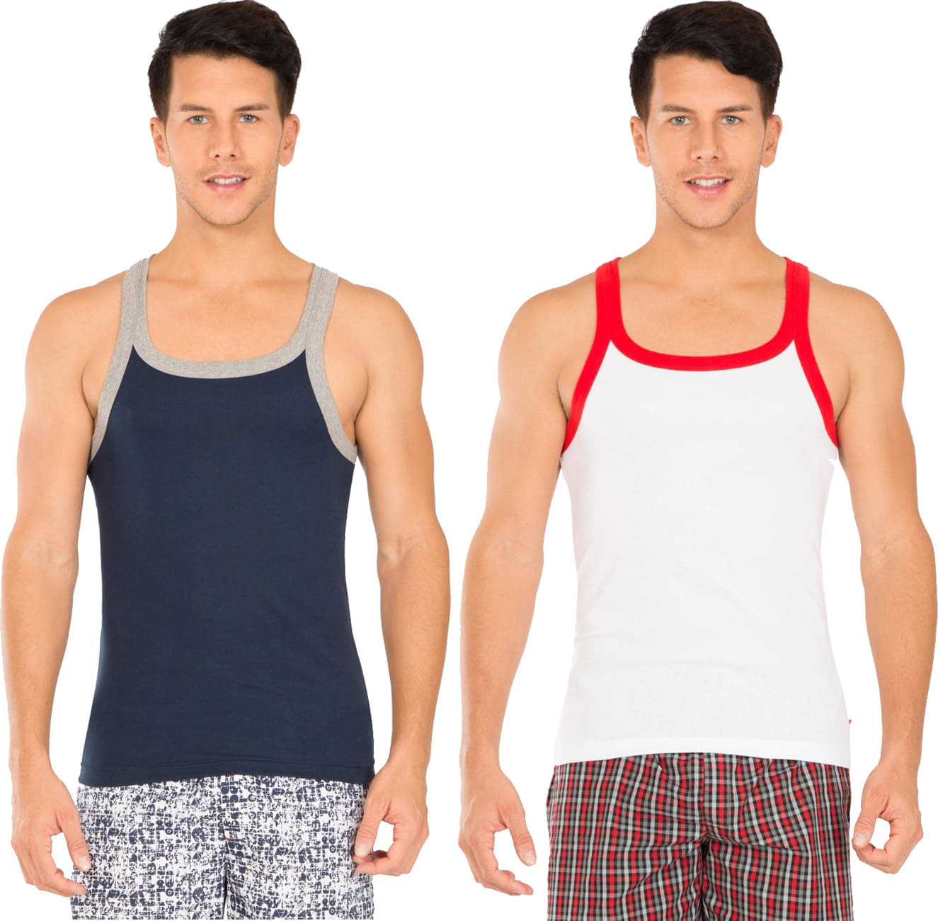 Jockey Multi Sleeveless Vests Pack of 2 Jockey Multi Sleeveless Vests Pack of 2