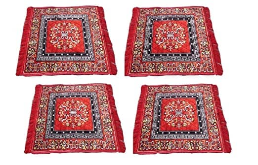 Buy Two Get Two Free Offer Red Pooja Asan/Mats for Puja