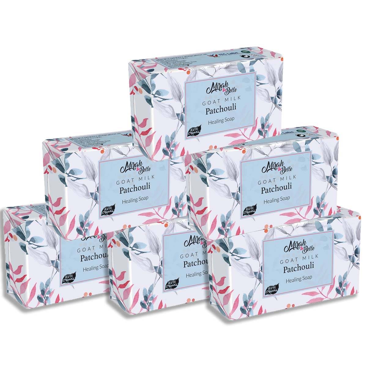    			Mirah Belle Organic Goat Milk, Patchouli Healing Soap 125 g Pack of 6