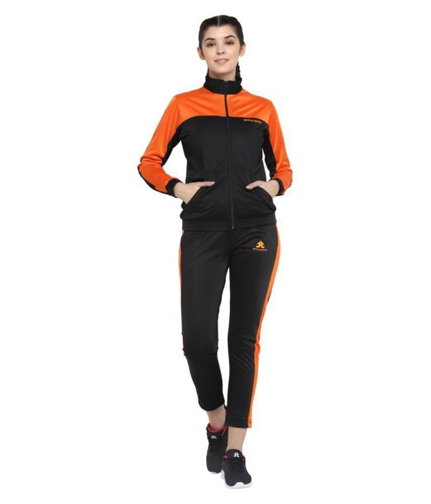     			OFF LIMITS Black Polyester Color Blocking Tracksuit