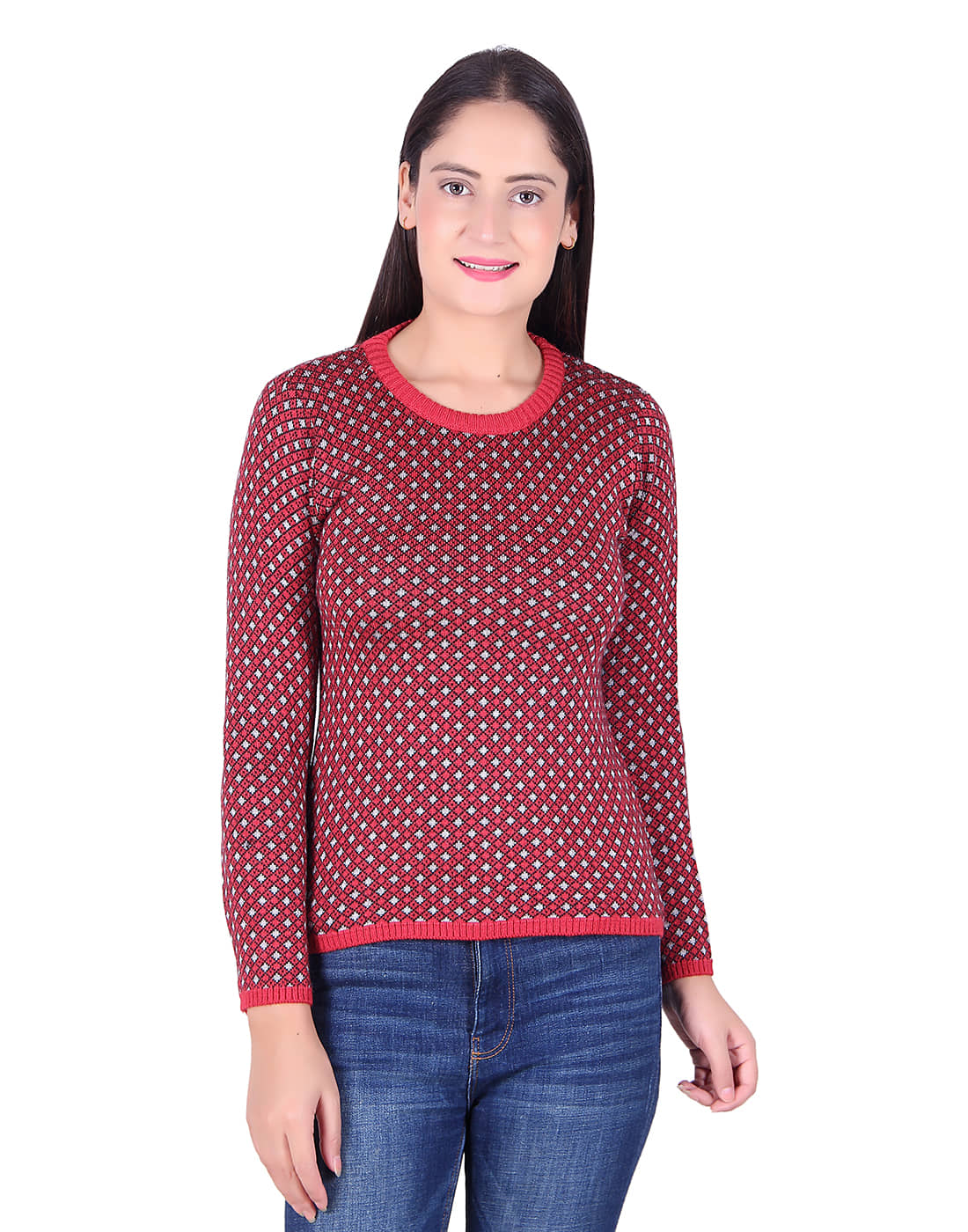 Ogarti Acrylic Red Pullovers