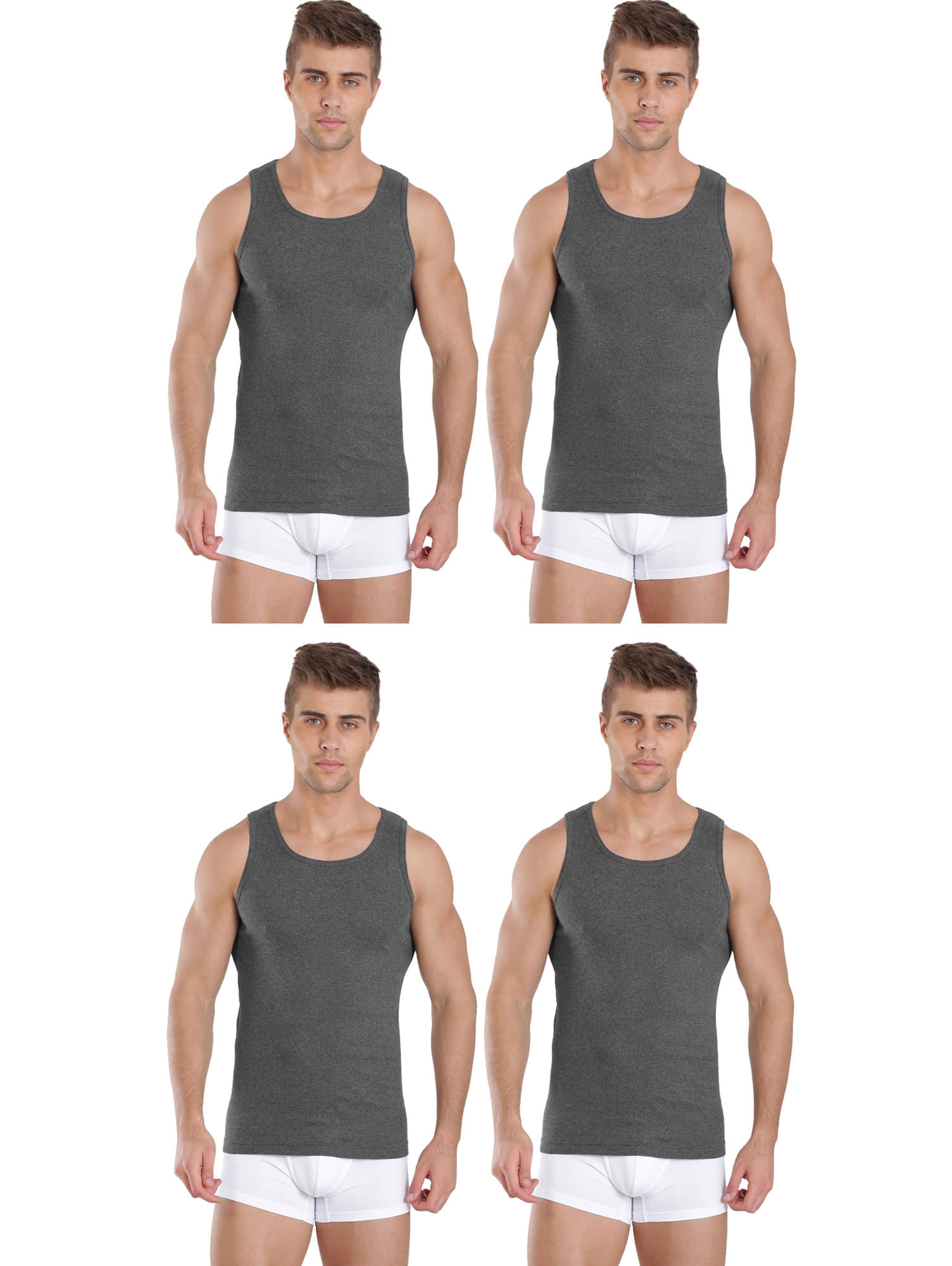 Jockey Grey Sleeveless Vests Jockey Grey Sleeveless Vests