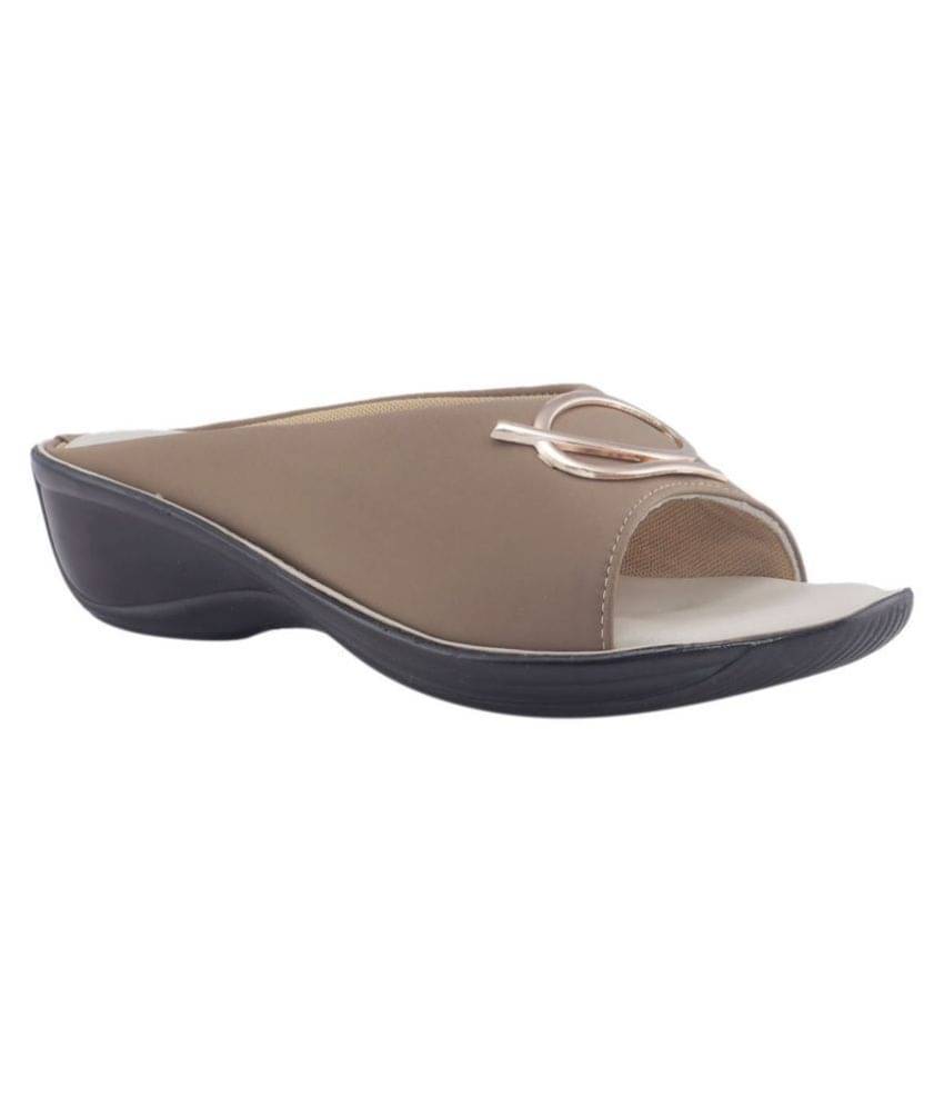     			KHADIM Beige Flats