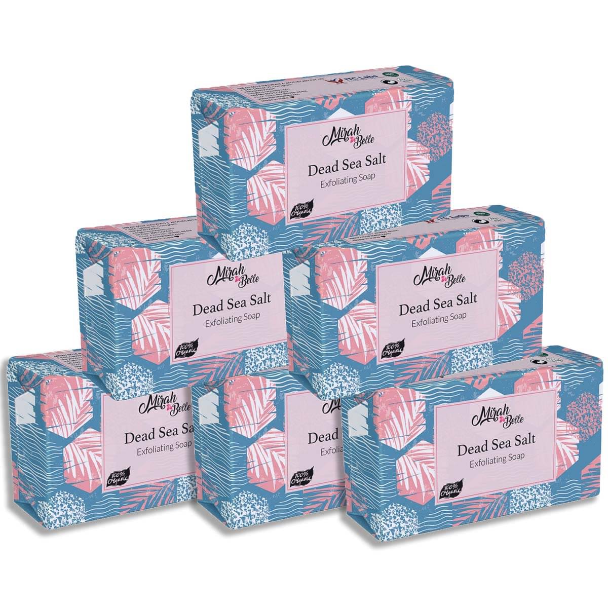 Mirah Belle Organic Dead Sea Salt Exfoliating Soap 125 g Pack of 6 Mirah Belle Organic Dead Sea Salt Exfoliating Soap 125 g Pack of 6