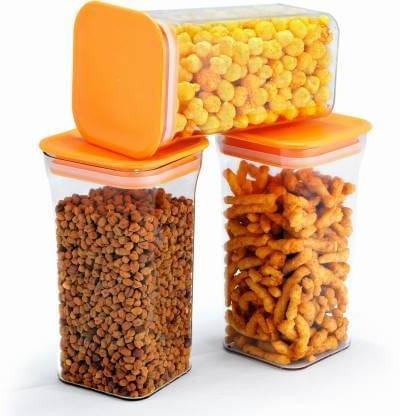     			Analog Kitchenware Dal/Pulse/Grocery Polyproplene Orange Dal Container ( Set of 3 )