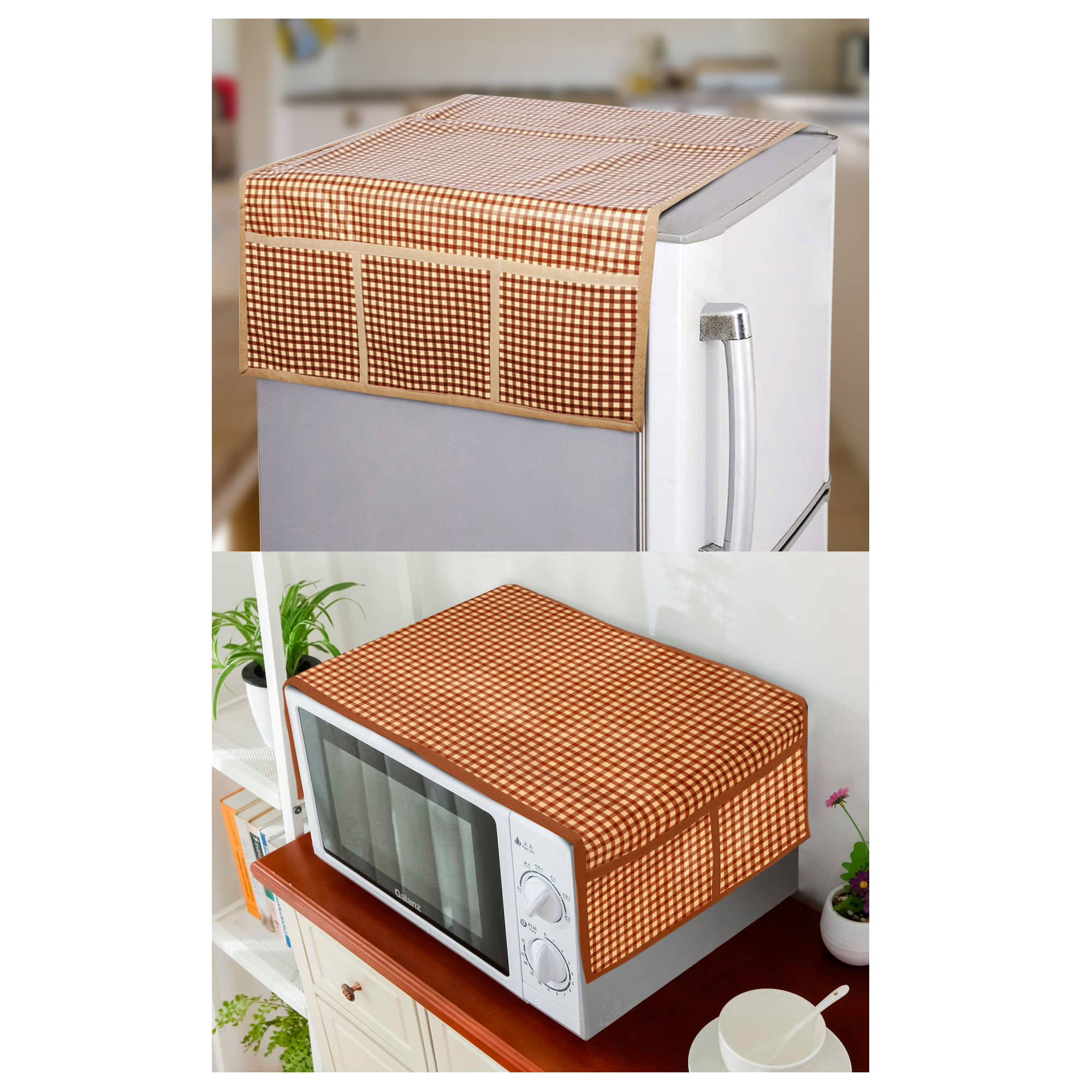 E-Retailer - Multicolor PVC Fridge Top Cover (Pack of 1) E-Retailer - Multicolor PVC Fridge Top Cover (Pack of 1)