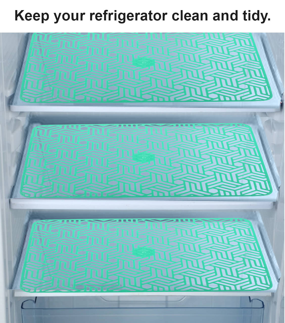 E-Retailer Set of 3 PVC Green Fridge Mats E-Retailer Set of 3 PVC Green Fridge Mats