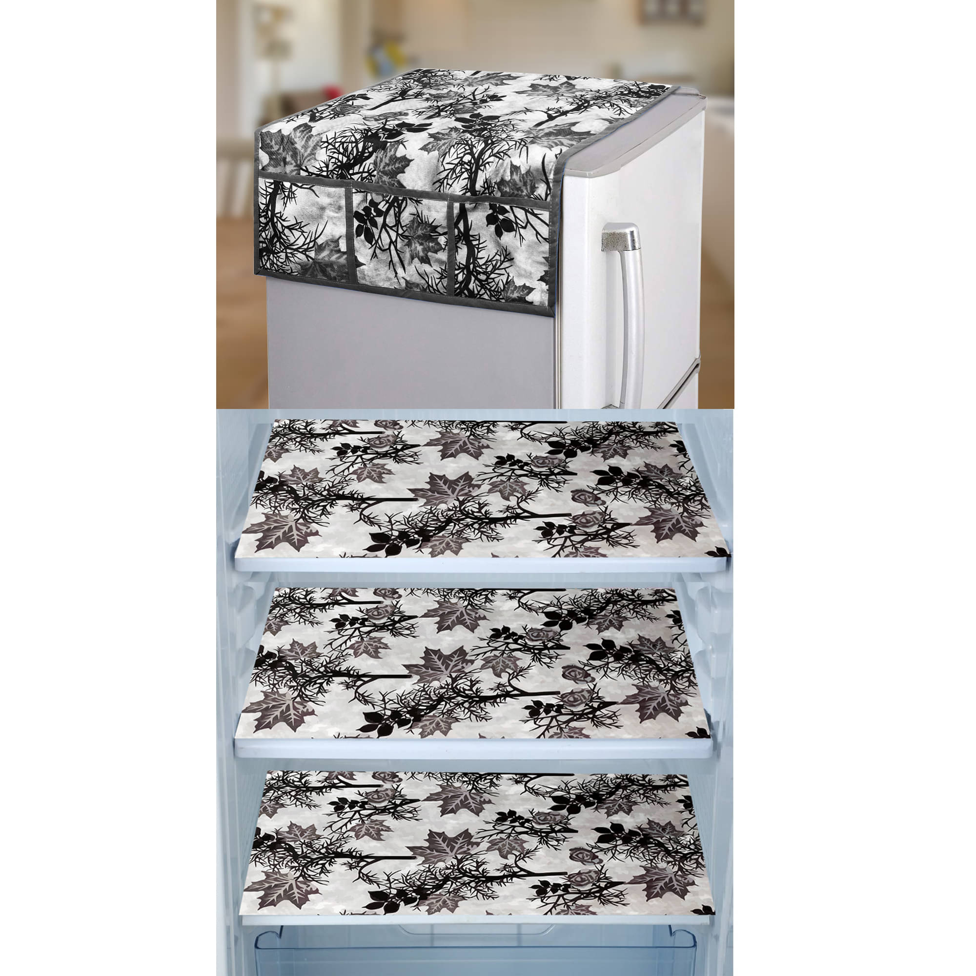     			E-Retailer - Multicolor PVC Fridge  Top Cover (Pack of 4)