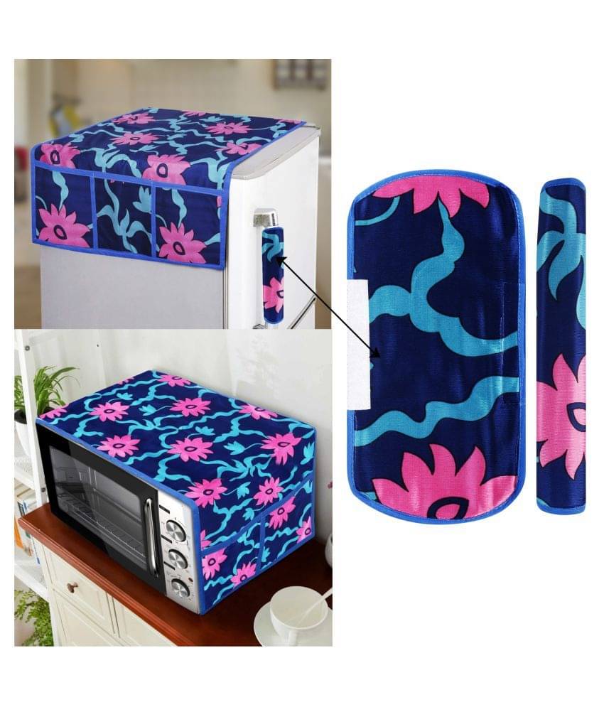     			E-Retailer Set of 4 Polyester Pink Fridge Top Cover