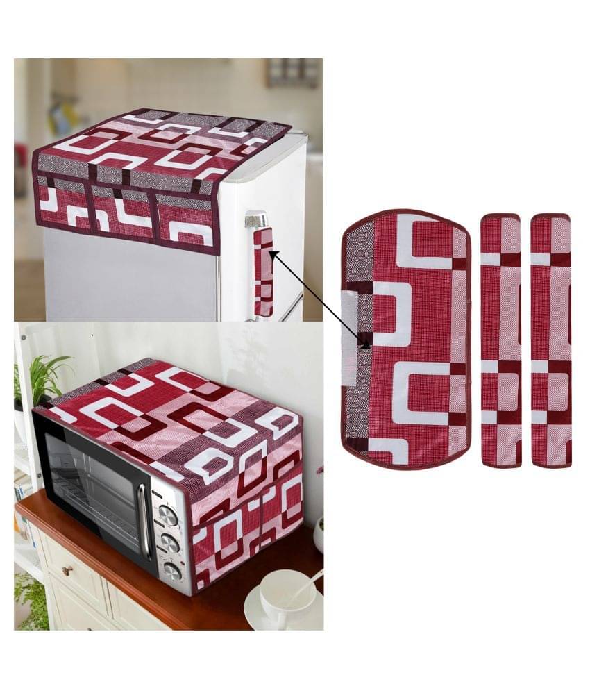E-Retailer Set of 5 Polyester Purple Fridge Top Cover E-Retailer Set of 5 Polyester Purple Fridge Top Cover