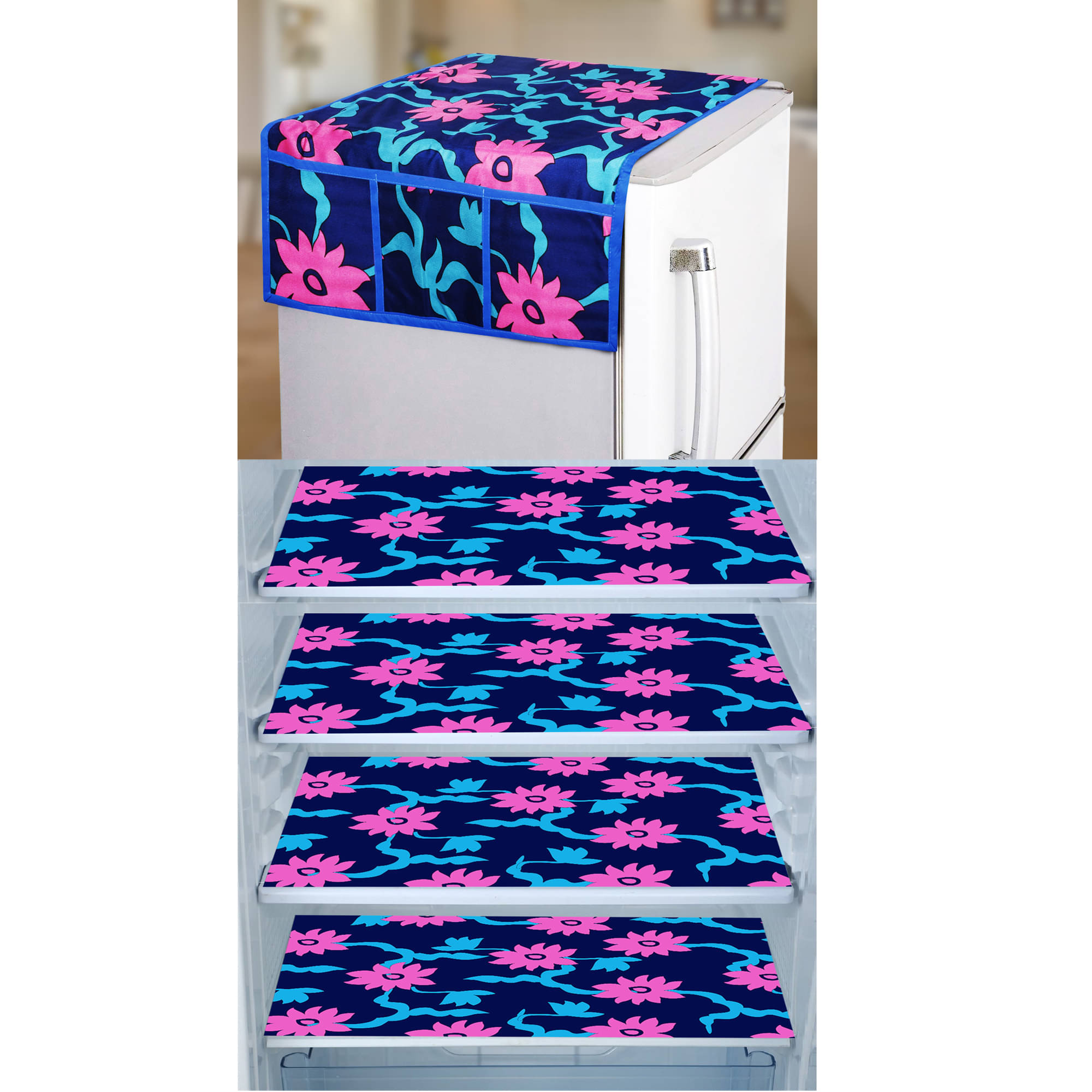 E-Retailer - Multicolor PVC Fridge Top Cover (Pack of 5) E-Retailer - Multicolor PVC Fridge Top Cover (Pack of 5)