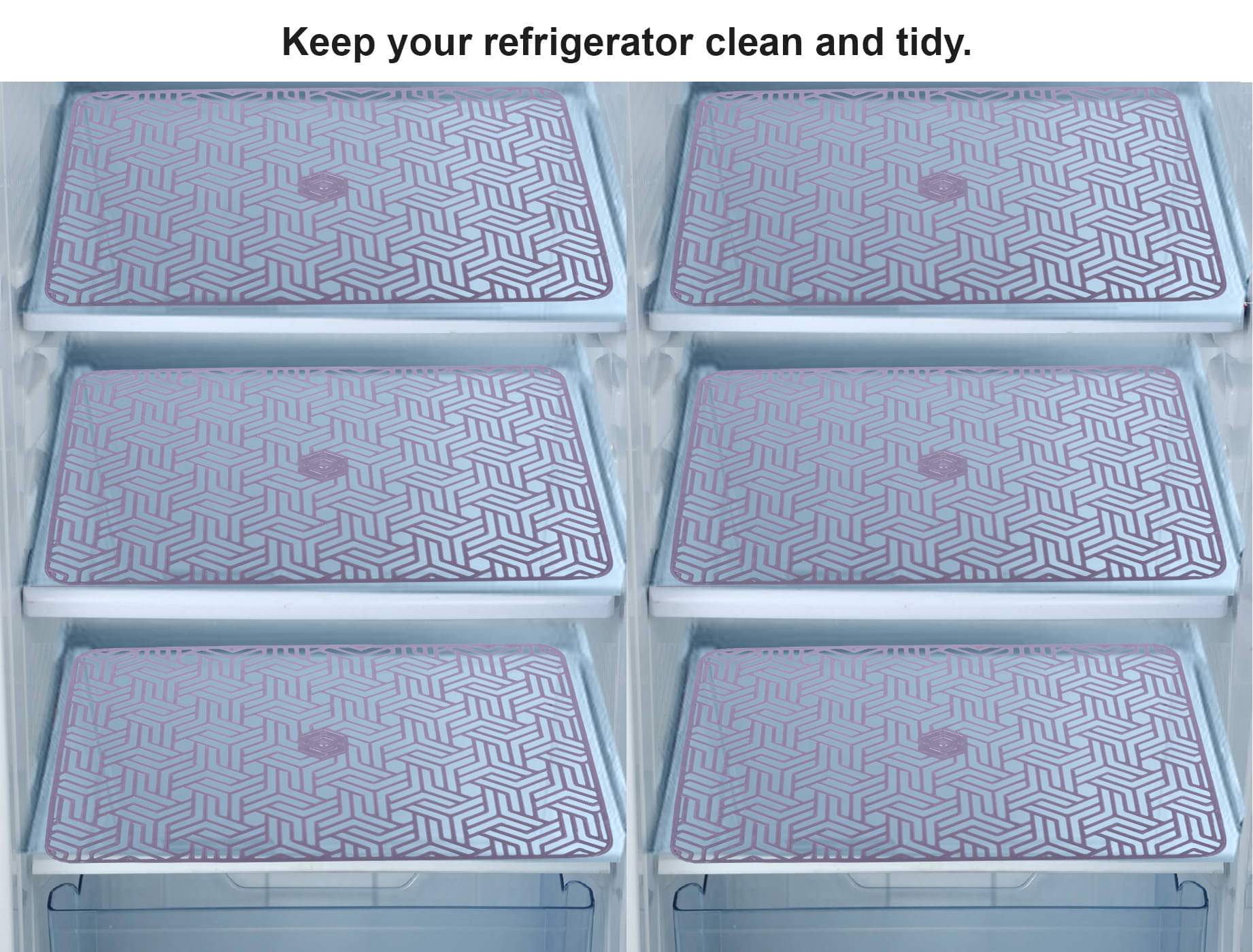 E-Retailer - Multicolor PVC Fridge Mats (Pack of 6) E-Retailer - Multicolor PVC Fridge Mats (Pack of 6)