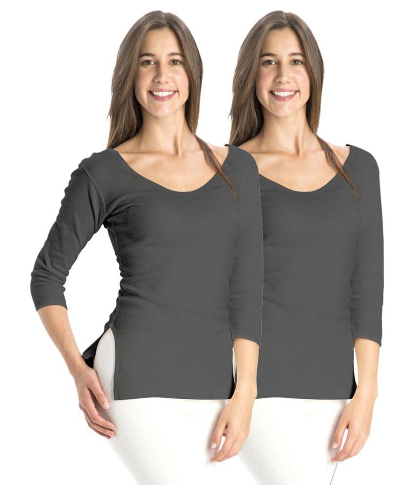 Jockey Cotton Topwear - Grey     			Jockey Cotton Topwear - Grey