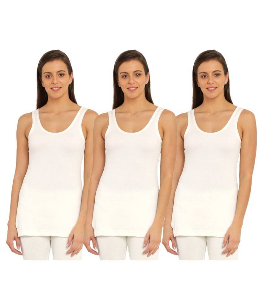     			Jockey Cotton Topwear - White