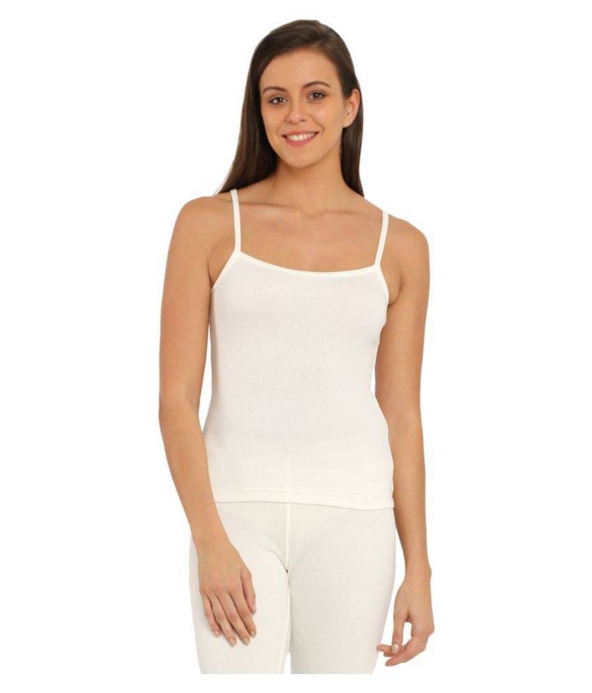     			Jockey Cotton Topwear - White