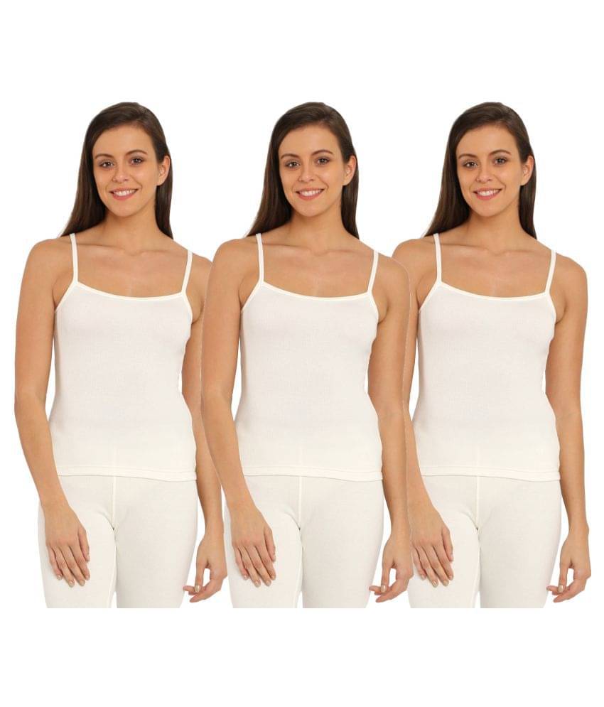     			Jockey Cotton Topwear - White