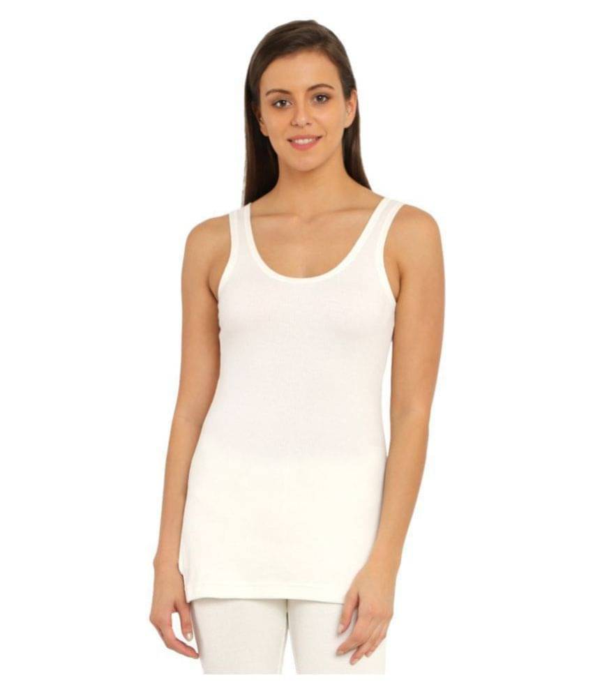     			Jockey Cotton Topwear - White