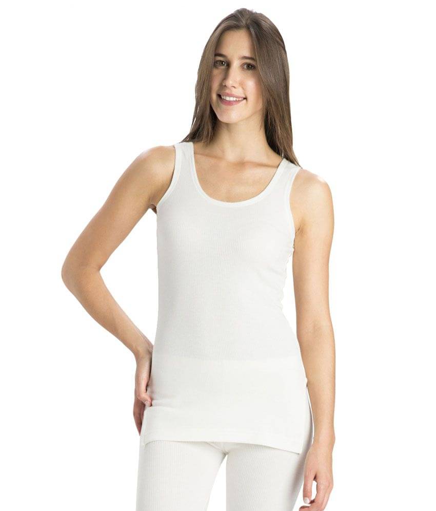     			Jockey Cotton Topwear - White