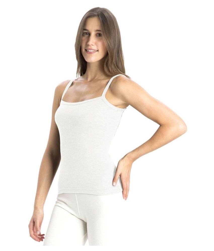     			Jockey Cotton Topwear - White