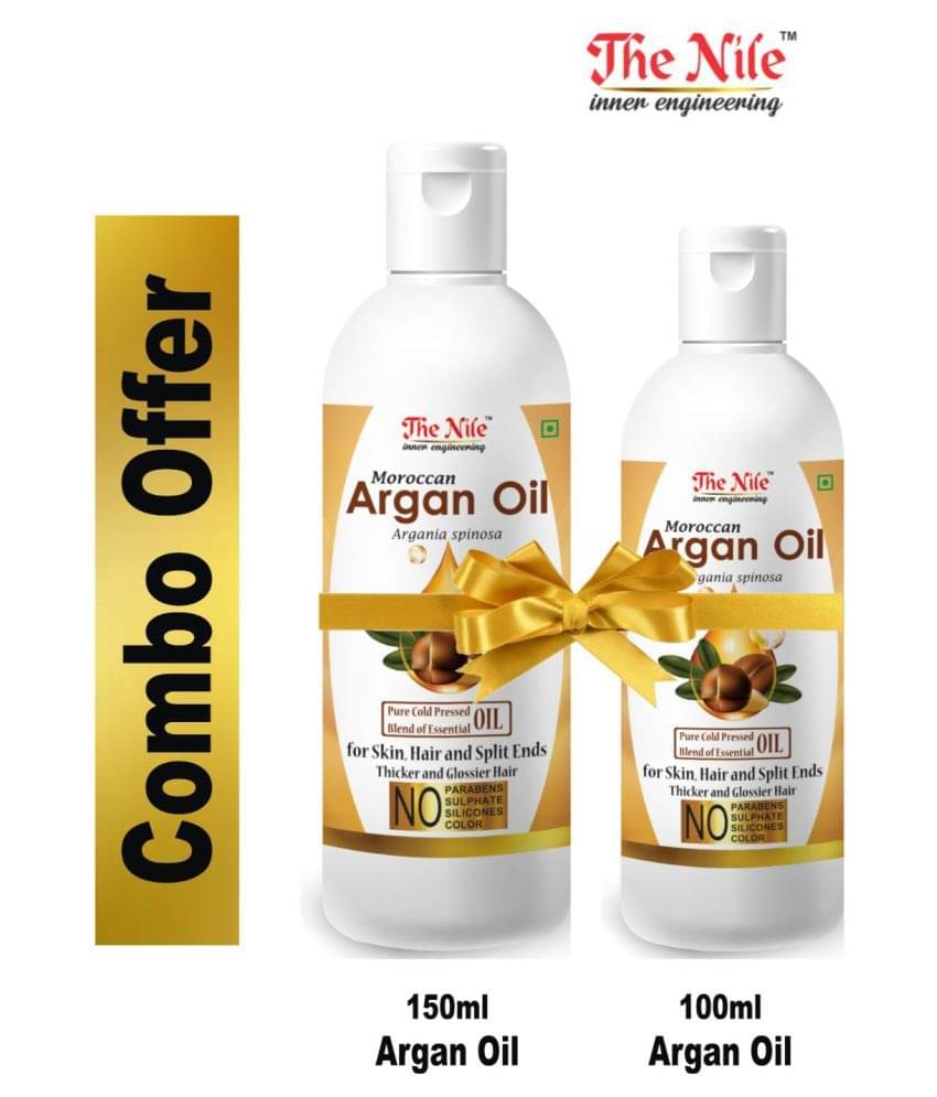 The Nile Moroccan Argan Oil 150 Ml + Moroccan Argan 100 Ml 250 mL Pack of 2 The Nile Moroccan Argan Oil 150 Ml + Moroccan Argan 100 Ml 250 mL Pack of 2