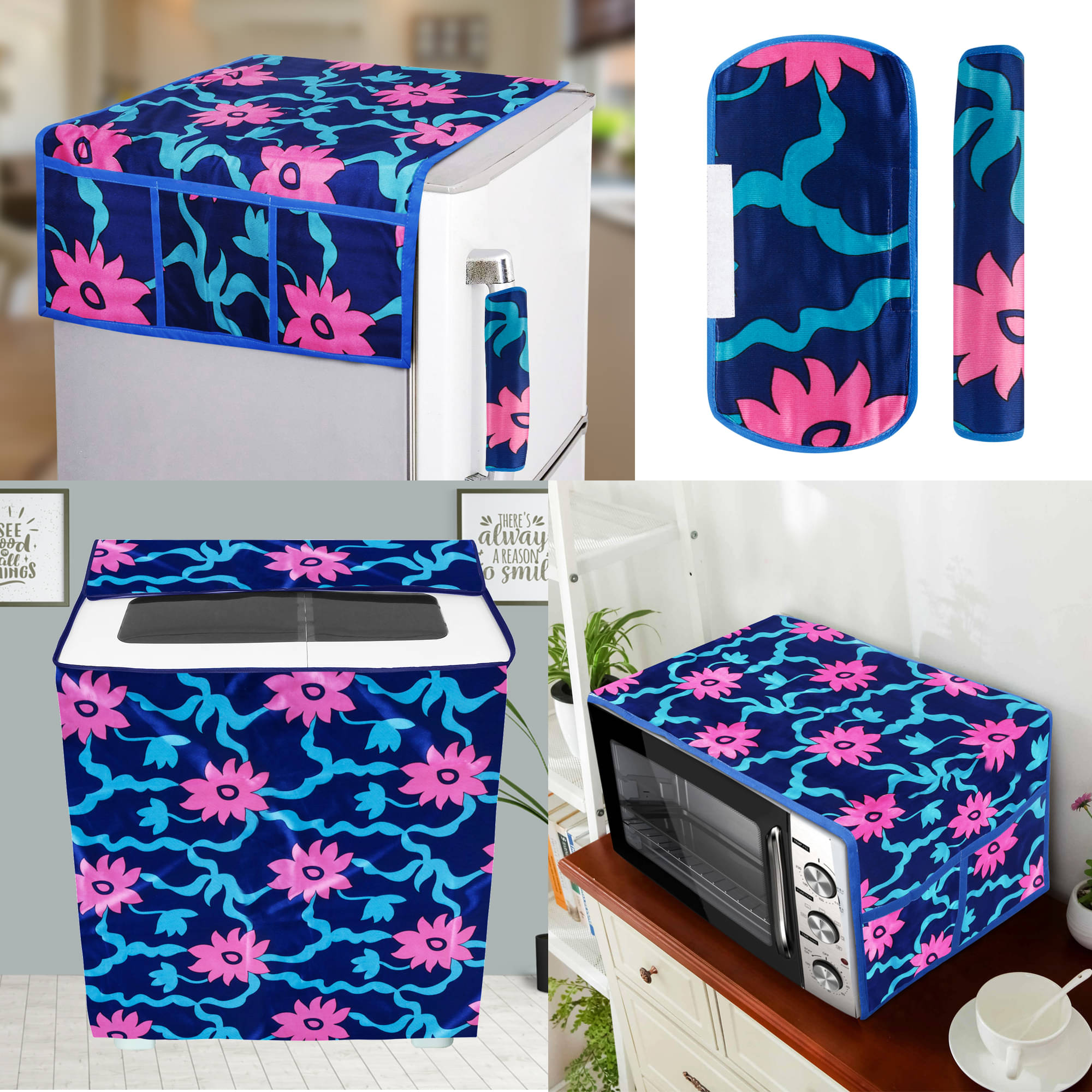 E-Retailer - Multicolor Polyester Fridge Top Cover (Pack of 5) E-Retailer - Multicolor Polyester Fridge Top Cover (Pack of 5)
