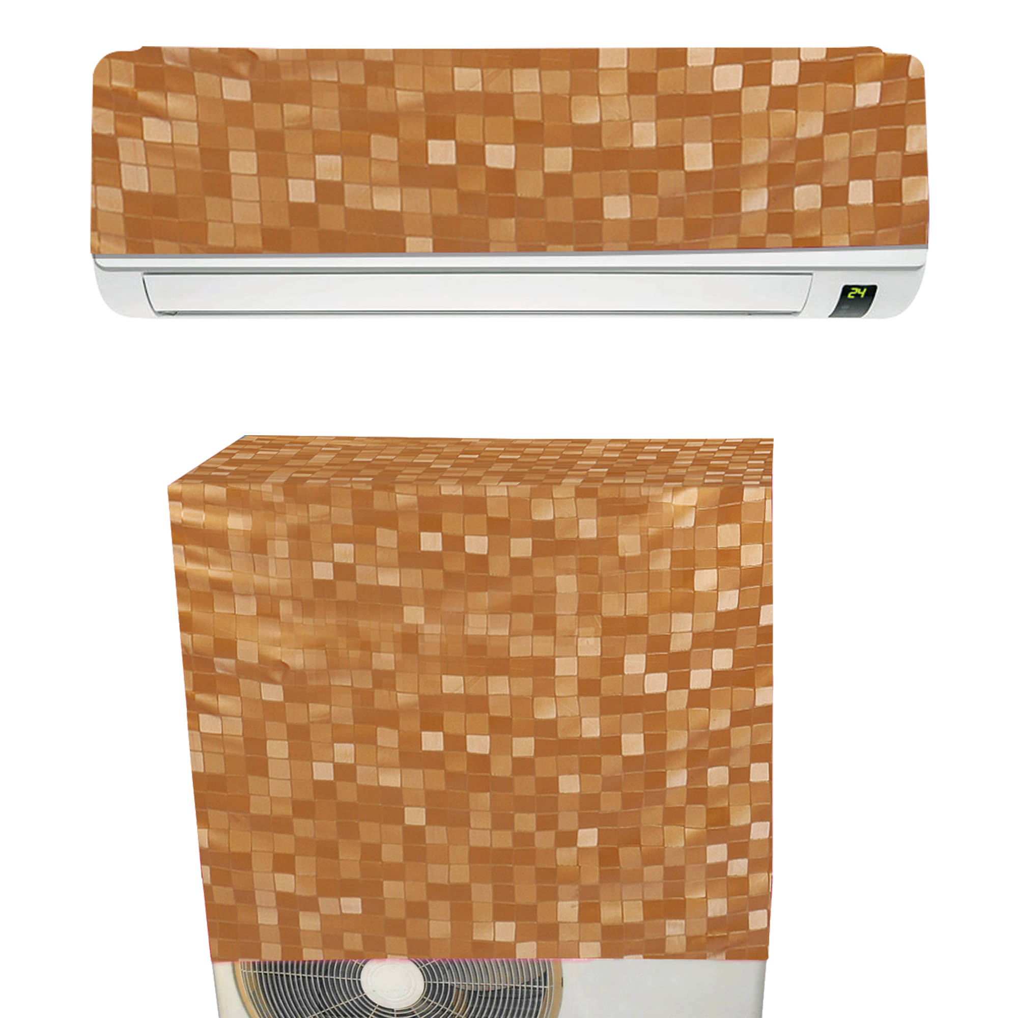 E-Retailer Single PVC Orange AC Cover for Split AC E-Retailer Single PVC Orange AC Cover for Split AC