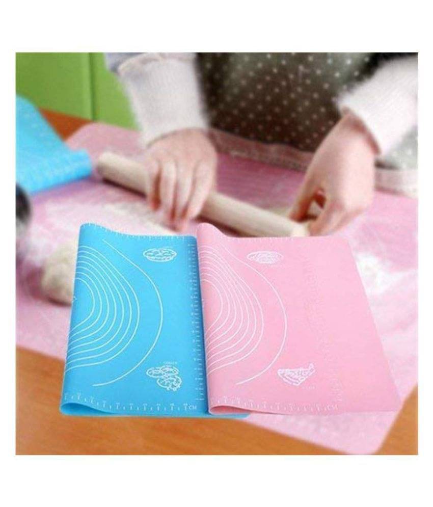     			Home Cloud Silicon Reusable Pastry Fondant Dough roti chapati Rolling Baking Sheet mat 