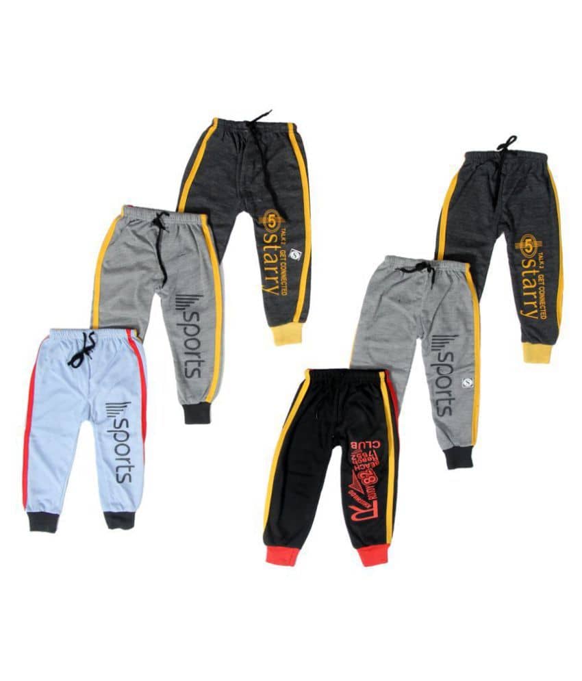 Lemony Delhi Pack of 6 Boys Polyester Trackpant ( Multi ) - Track Pants | Buy online on ZillyBuy