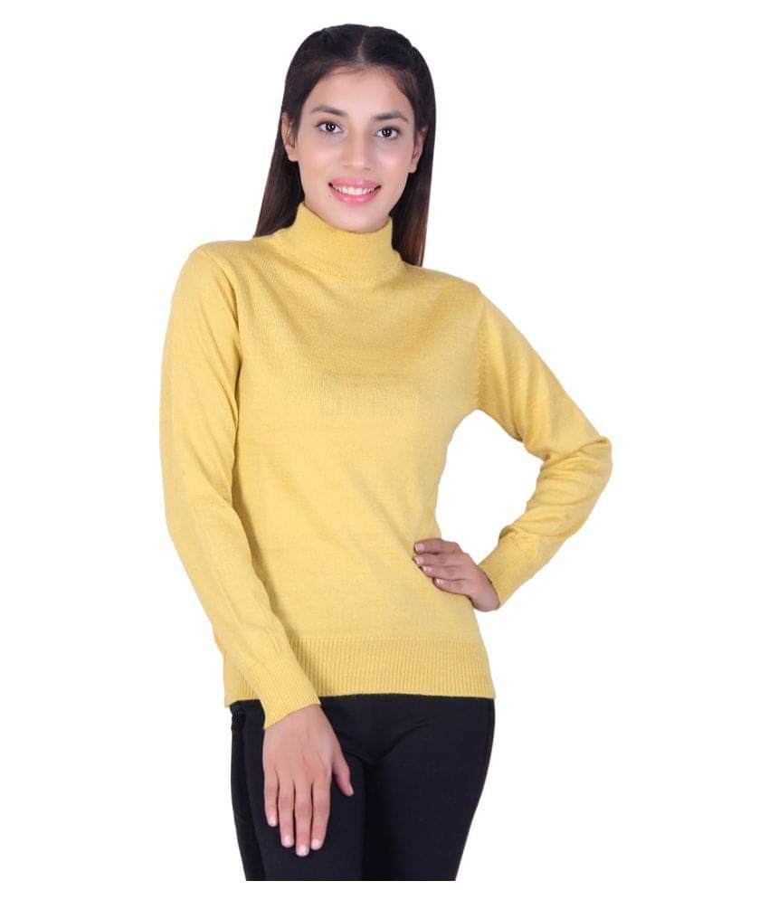 Ogarti Yellow High Neck Sweater Single Ogarti Yellow High Neck Sweater Single