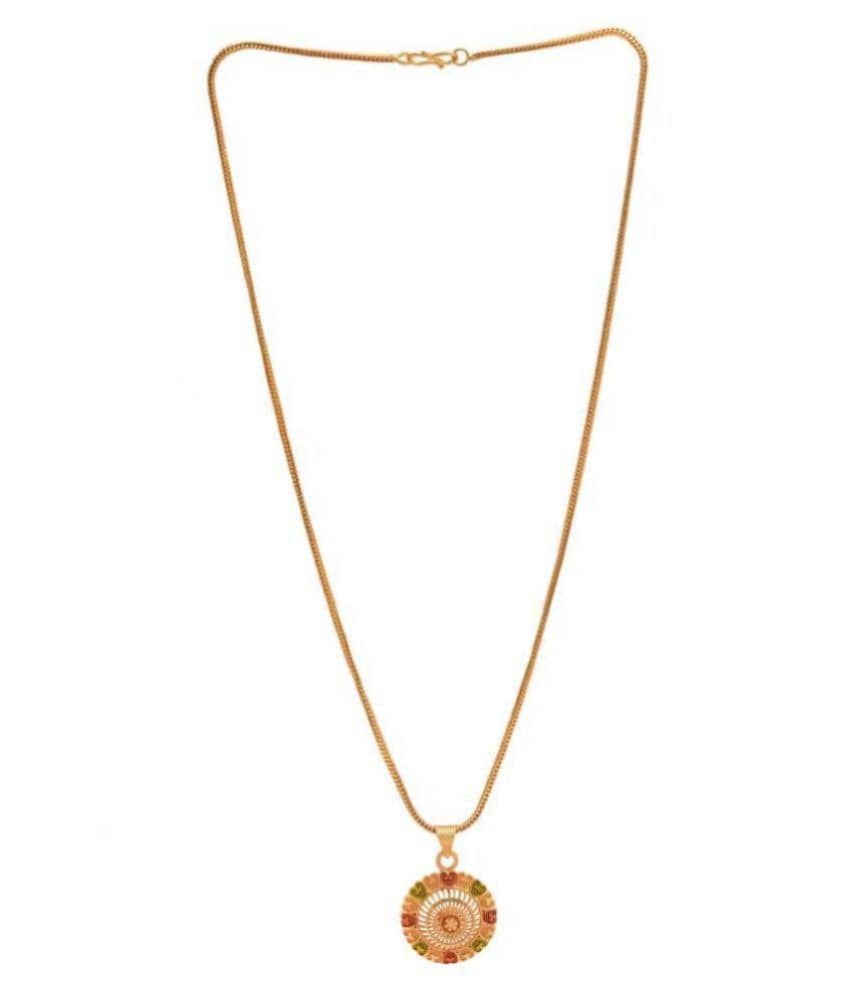 Jewar Mandi - Golden Pendant ( Pack of 1 )