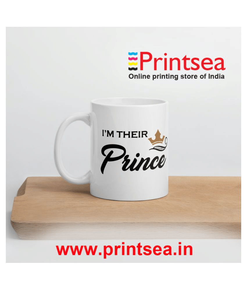     			Printsea i'm their Prince/ess Ceramic Coffee Mug 2 Pcs 300 mL
