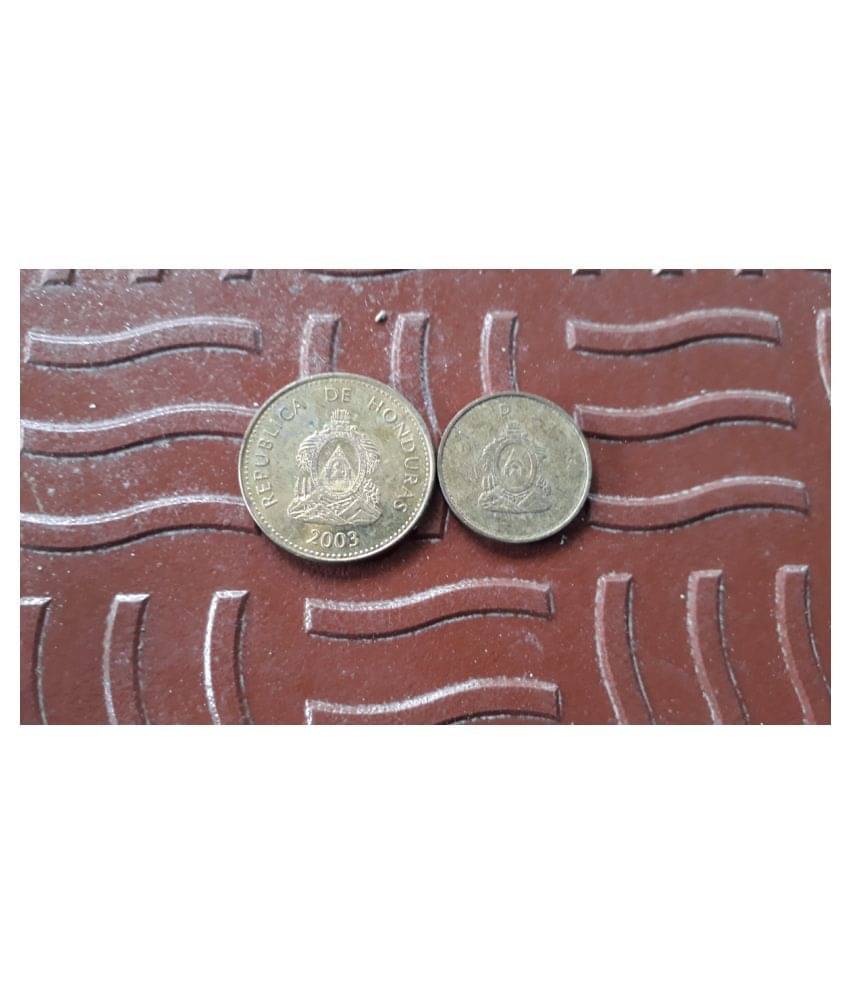     			2 ALL DIFFERENT PIECES SET - HONDURAS