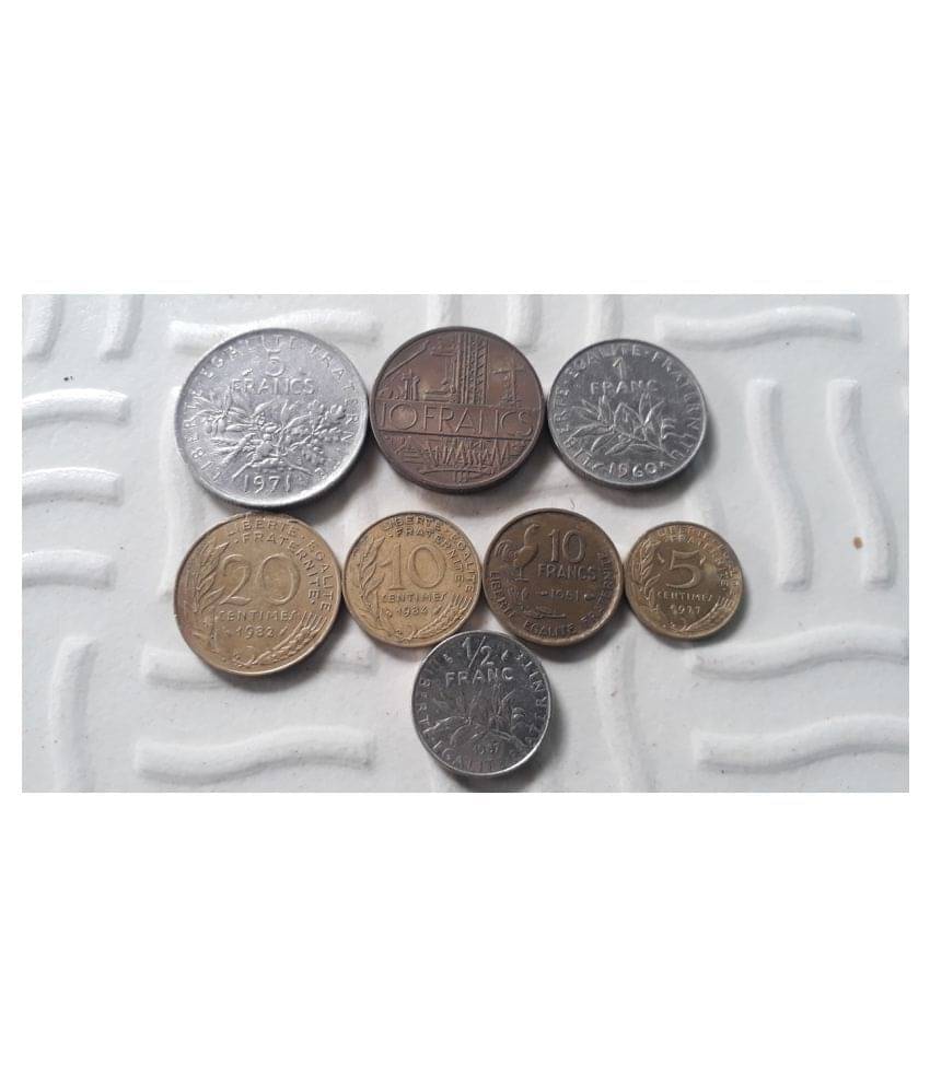     			8 ALL DIFFERENT PIECES SET - FRANCE