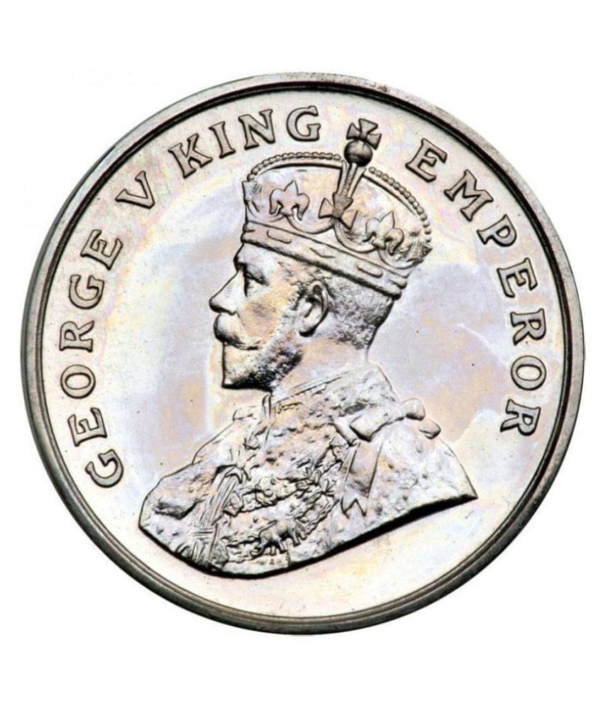     			8 Annas 1919 George V - British India Coin