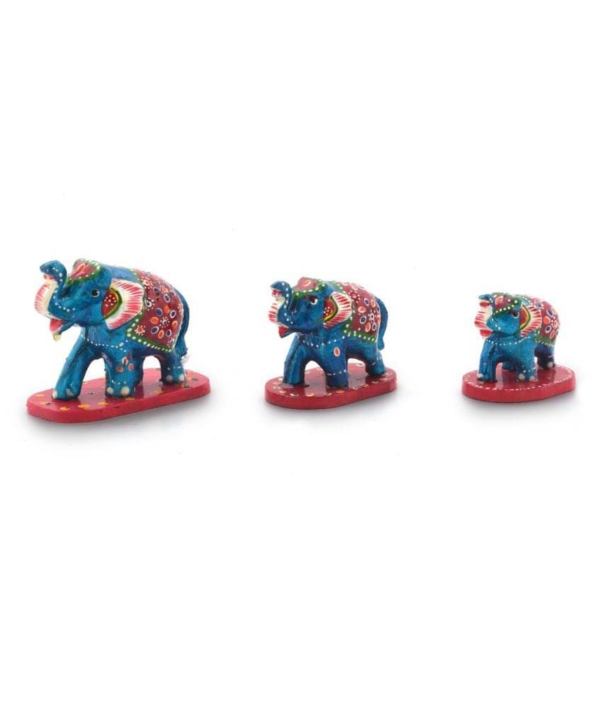 Laxmi Collection Multicolour Paper Mache Decorative Elephant - Pack of 1 Laxmi Collection Multicolour Paper Mache Decorative Elephant - Pack of 1