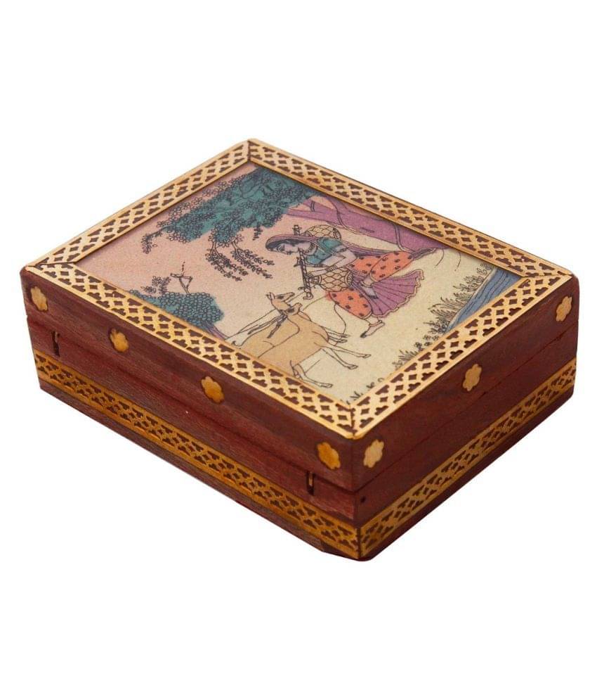     			Laxmi Collection Multicolour Wood Decorative Box - Pack of 1