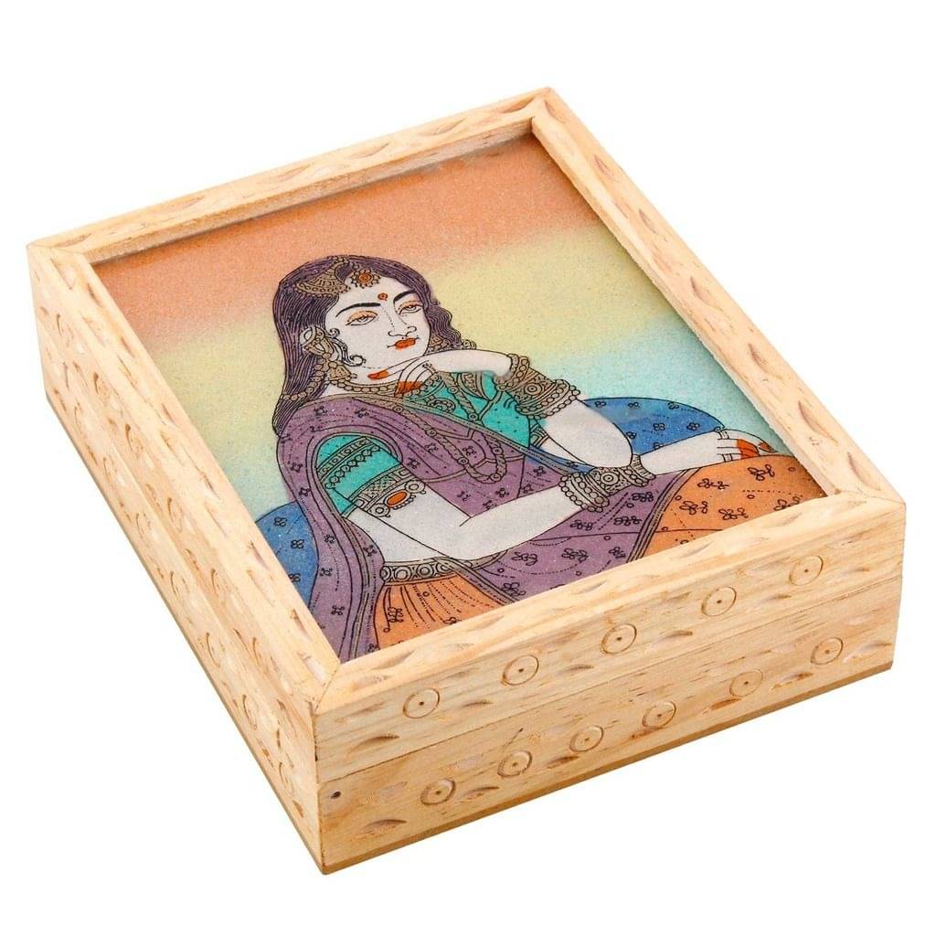 Laxmi Collection Multicolour Wood Decorative Box - Pack of 1 Laxmi Collection Multicolour Wood Decorative Box - Pack of 1