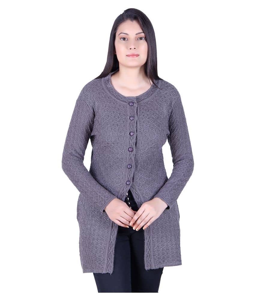 Ogarti Acrylic Grey Cardigans Dress
