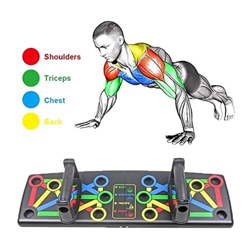     			Push Up Board -with 14-in-one Muscle Toning System, Multifunctional Colour Coded Foldable Push up Board for Body Muscle Training