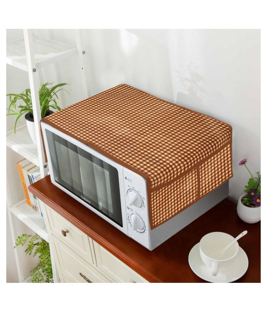     			E-Retailer Single PVC Brown Microwave Oven Cover -