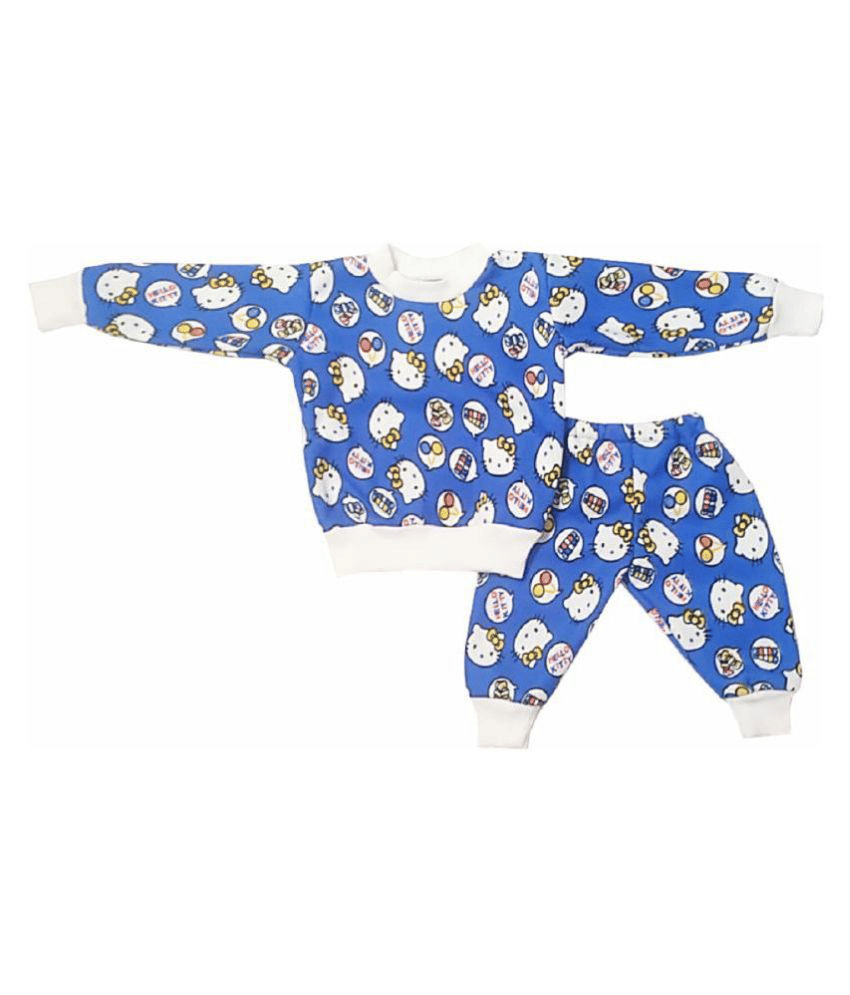     			harshvardhanmart.com Baby Boy,Baby Girl Fleece Dresses ( Blue )