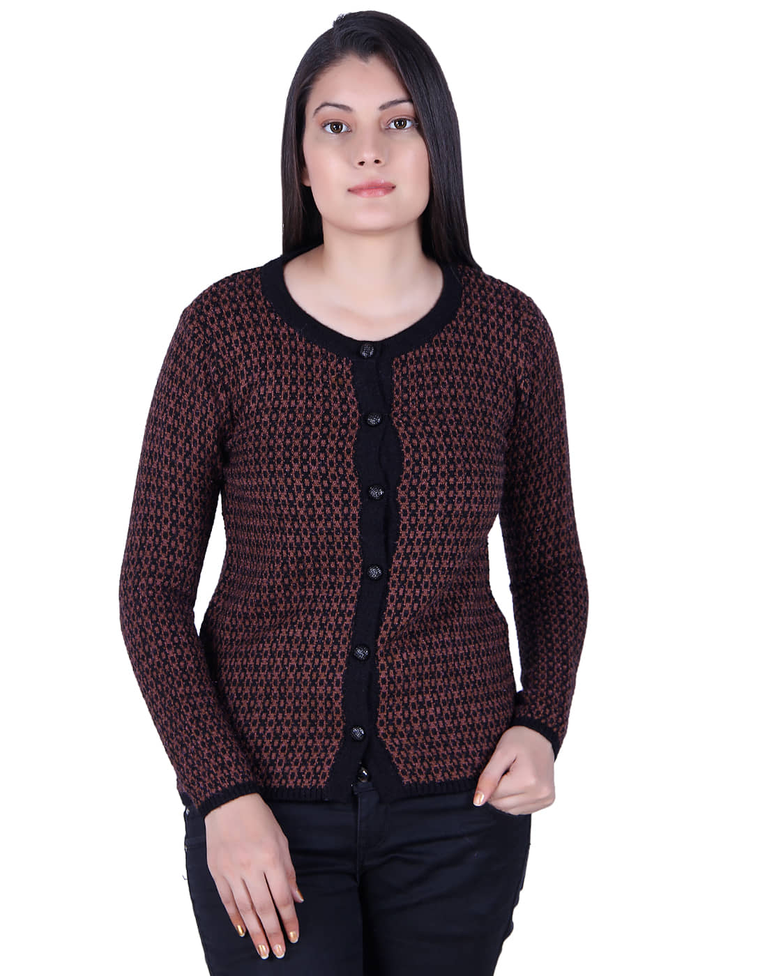 Ogarti Acrylic Black Cardigans Dress
