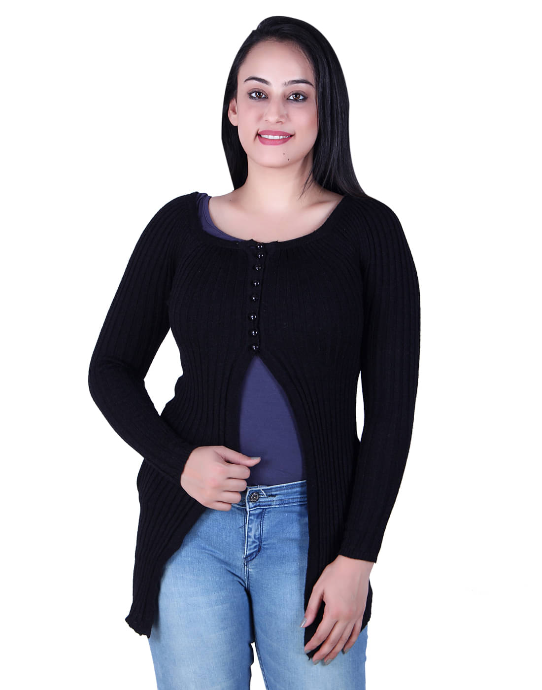     			Ogarti Woollen Shrugs - Black