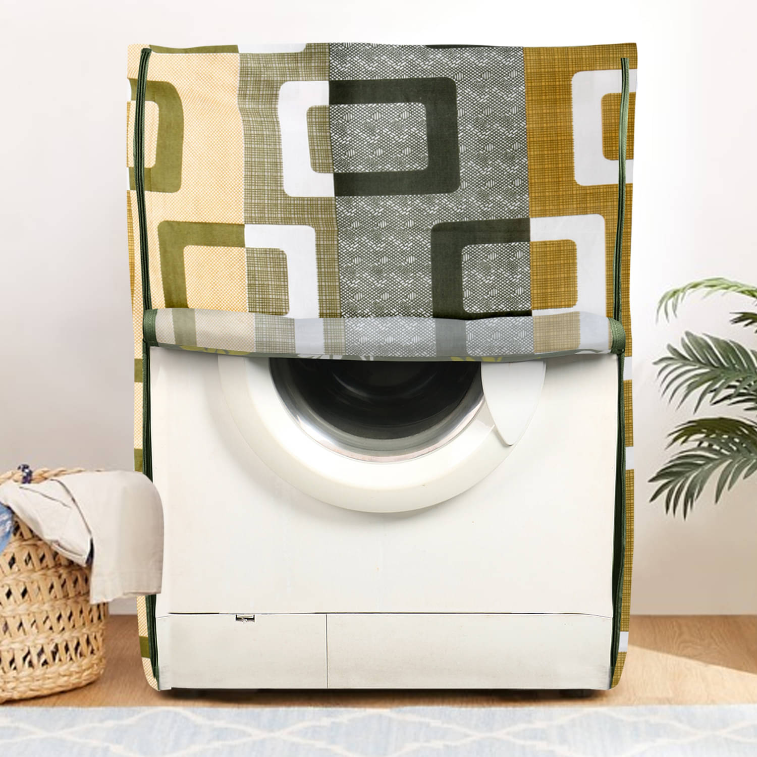 E-Retailer Single Polyester Green Washing Machine Cover for Universal Front Load     			E-Retailer Single Polyester Green Washing Machine Cover for Universal Front Load